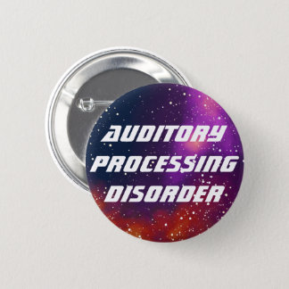 Auditory Processing Customizable Galaxy Identity Pinback Button