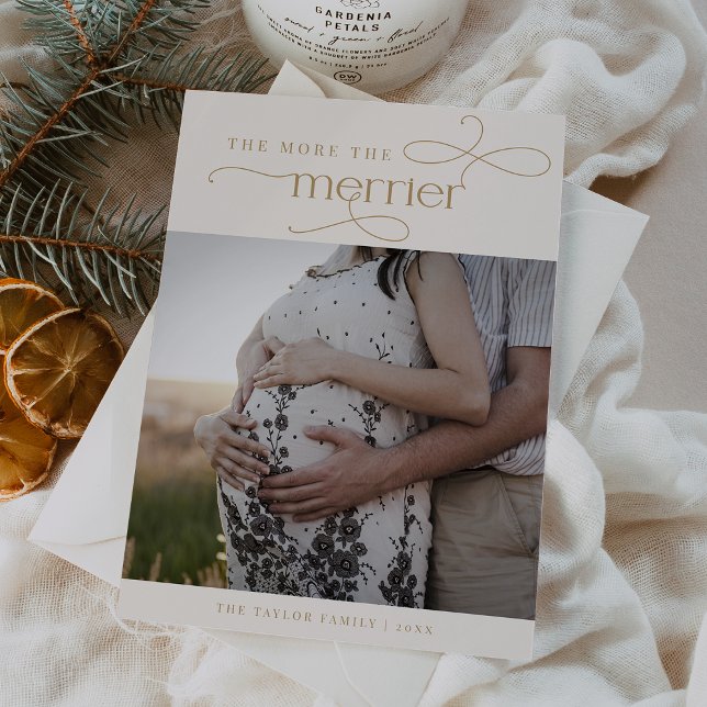 AUDREY Gold Cute Christmas Pregnancy Announcement (AUDREY Gold Cute Christmas Pregnancy Announcement)