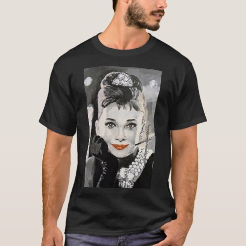 Audrey in Breakfast at Tiffanys Classic T_Shirt Co