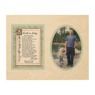 Audrey Jeanne Walk With me Daddy Calligraphy Photo Wood Wall Decor