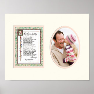 Audrey Jeanne's Walk With me Daddy Pink Girl Photo Poster