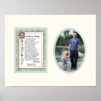 Audrey Jeanne's Walk With me Daddy Poem w Photo Poster