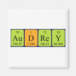 Audrey periodic table name magnet