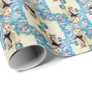 Audrey's Christmas Cat / Kitten Wrapping Paper