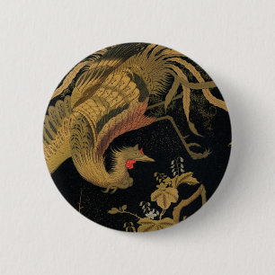 Audsley Mythical Howo Bird: 1884 Japanese Phoenix Button