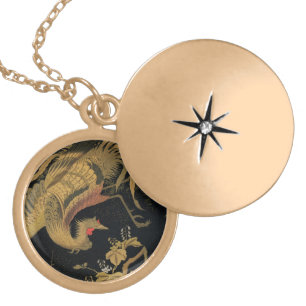 Audsley Mythical Howo Bird: 1884 Japanese Phoenix Gold Plated Necklace