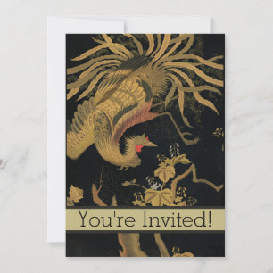 Audsley Mythical Howo Bird: 1884 Japanese Phoenix Invitation