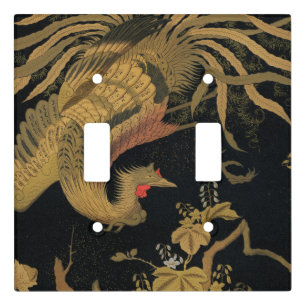 Audsley Mythical Howo Bird: 1884 Japanese Phoenix Light Switch Cover