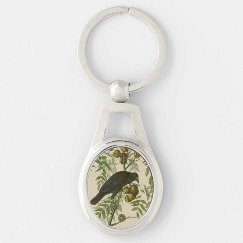 Audubon American Crow Black Bird Keychain