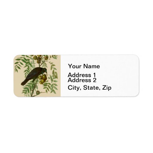 Audubon American Crow Black Bird Label