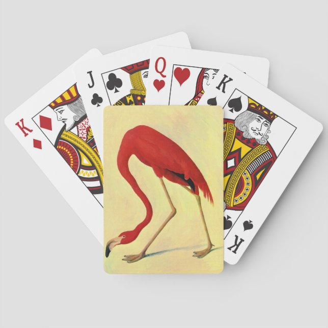 Audubon American Flamingo Painting Poker Cards (Back)