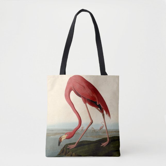 Audubon American Flamingo Tote Bag (Front)