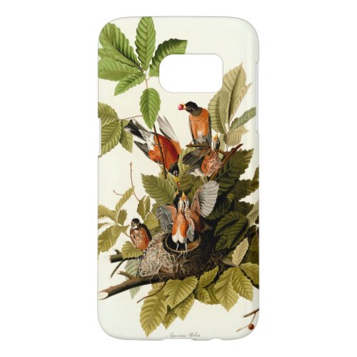 Audubon American Robin Wildlife Bird Illustration Samsung Galaxy S7 Case
