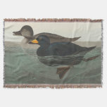 Audubon American Scoter Duck  Throw Blanket