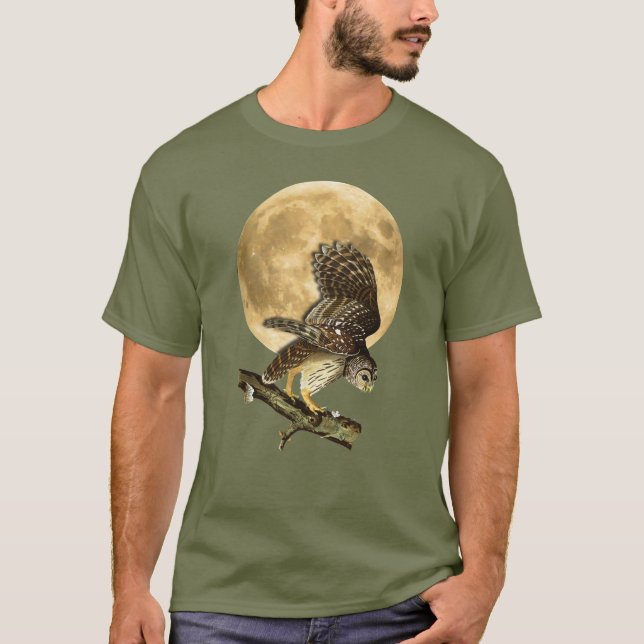 Audubon Barred Owl Moon Shirt Halloween (Front)