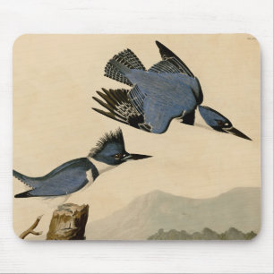 Audubon Belted Kingfisher Vintage Bird Nature Mouse Pad