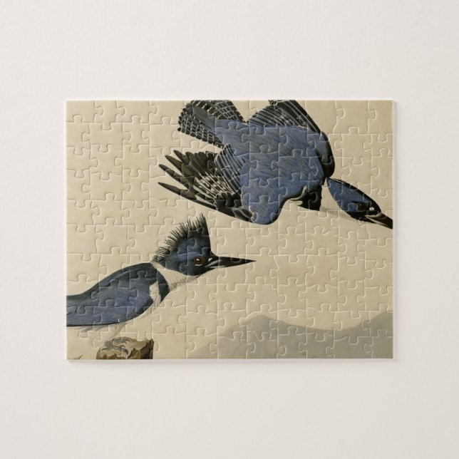 Audubon Belted Kingfisher Wildlife Bird Jigsaw Puzzle (Horizontal)