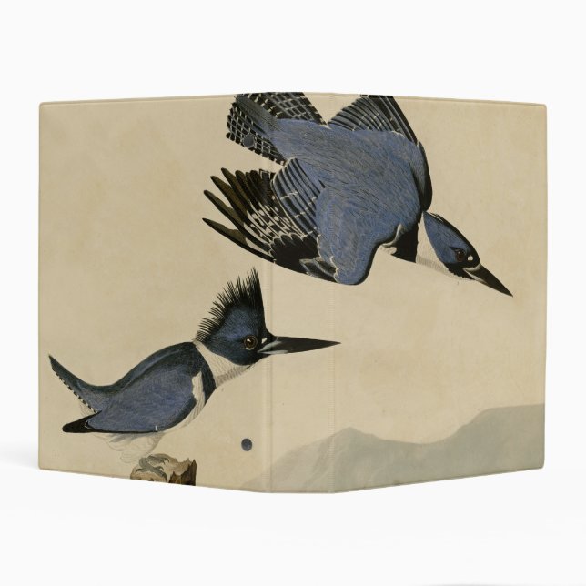 Audubon Belted Kingfisher Wildlife Bird Mini Binder (Background)