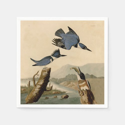 Audubon Belted Kingfisher Wildlife Bird Napkins