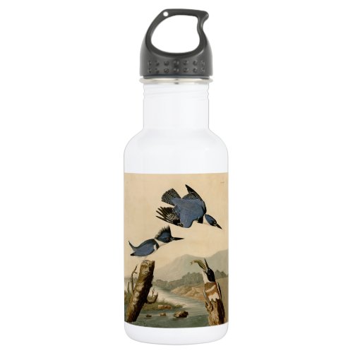 Audubon Belted Kingfisher Wildlife Bird Stainless Steel Water Bottle