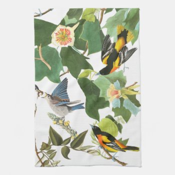 Audubon Bird Animal Wildlife Floral Kitchen Towels by farmer77 at Zazzle