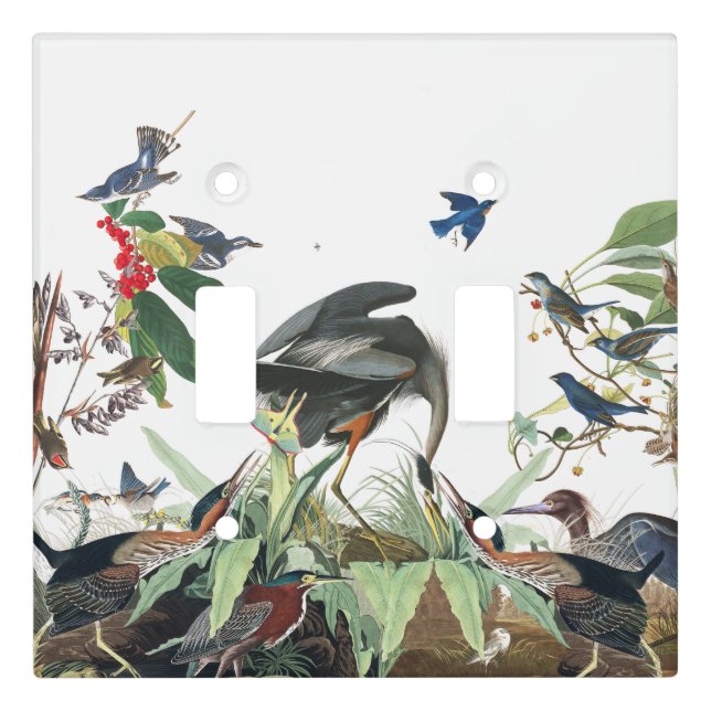 Audubon Bird Collage Wildlife Light Switch Cover (Front)