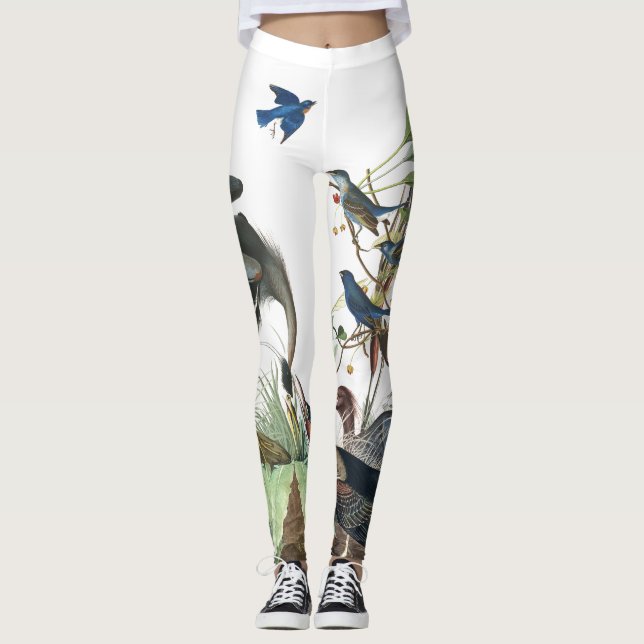 Audubon Birds Wildlife All Over Print Leggings (Front)
