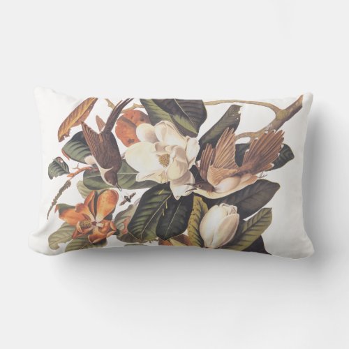 Audubon Black Billed Cuckoo Lumbar Pillow