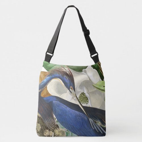 Audubon Blue Heron Bird Wildlife Floral Tote Bag