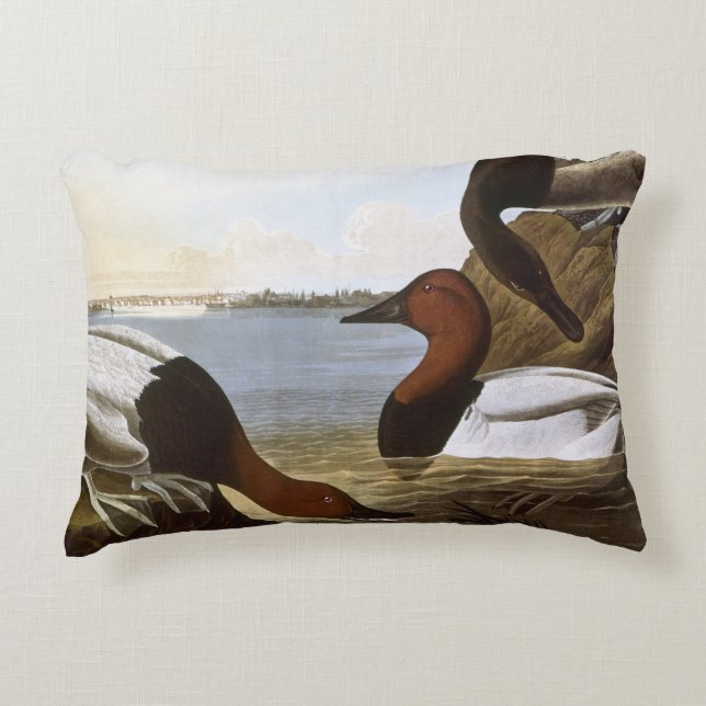 Audubon: Canvasback Decorative Pillow (Front)