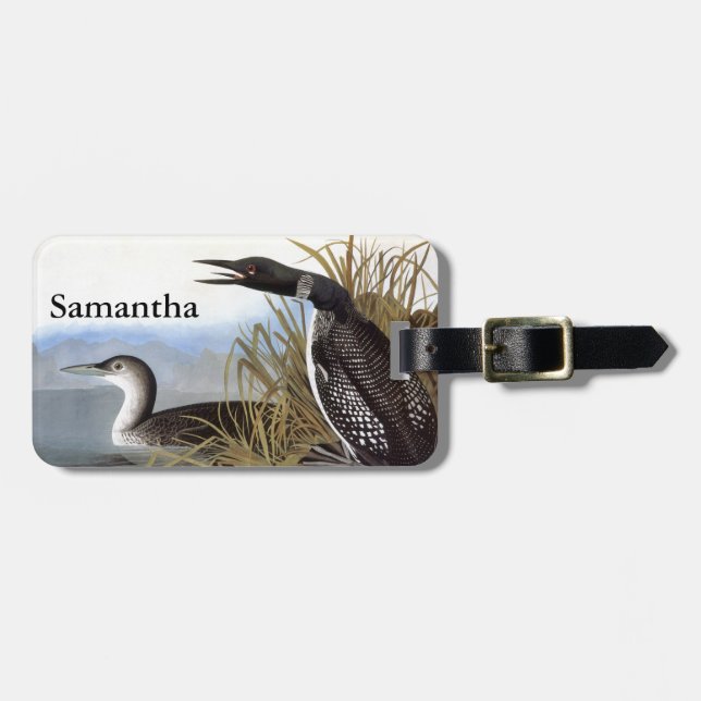 Audubon: Common Loon Luggage Tag (Front Horizontal)