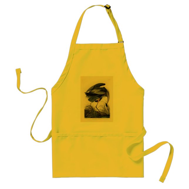 Audubon Great Blue Heron Marsh Bird Adult Apron (Front)
