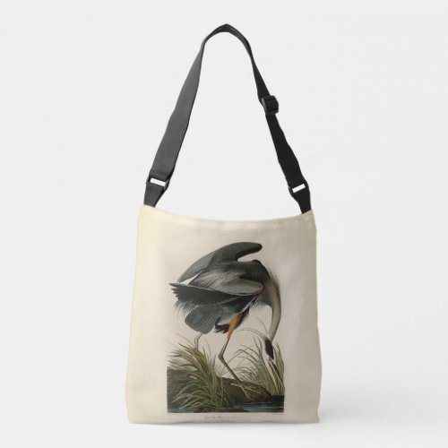 Audubon Great Blue Heron Marsh Bird Crossbody Bag