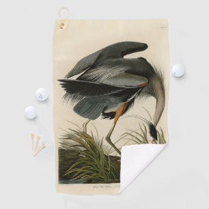 Audubon Great Blue Heron Marsh Bird Golf Towel