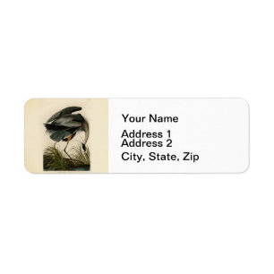 Audubon Great Blue Heron Marsh Bird Label