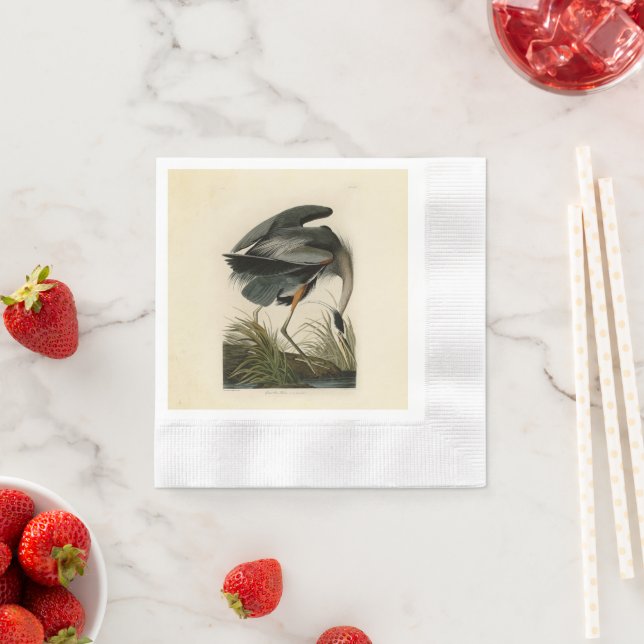 Audubon Great Blue Heron Marsh Bird Napkins (Insitu)