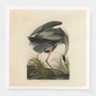 Audubon Great Blue Heron Marsh Bird Paper Dinner Napkins
