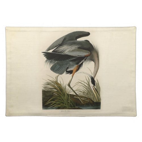 Audubon Great Blue Heron Marsh Bird Placemat