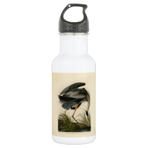 Audubon Great Blue Heron Marsh Bird Stainless Steel Water Bottle