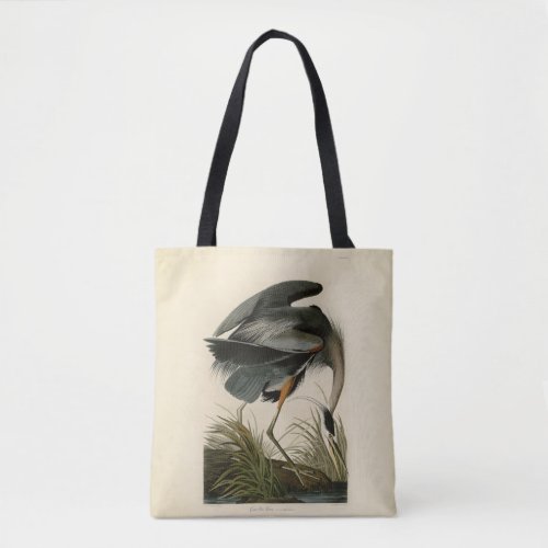 Audubon Great Blue Heron Marsh Bird Tote Bag