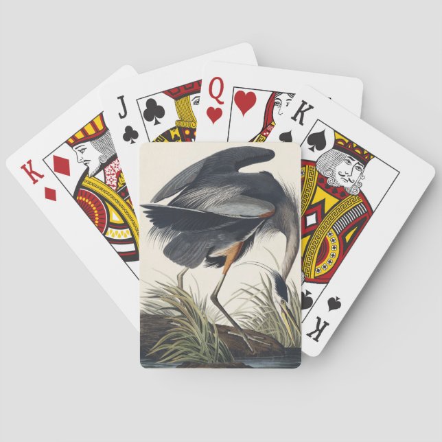 Audubon Great Blue Heron Wetland Majesty Poker Cards (Back)