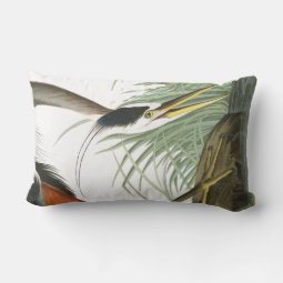 Audubon Heron Bird Wildlife Lumbar Pillow | Zazzle