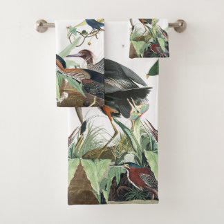 Audubon Heron Birds Wildlife Bath Towel Set