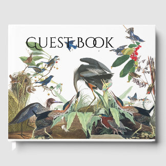 Audubon Heron Collage Birds Wildlife Guest Book