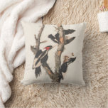 Audubon Ivory-Billed Woodpecker Throw Pillow