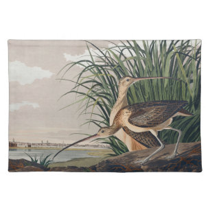 Audubon Long-Billed Curlew Bird Cloth Placemat