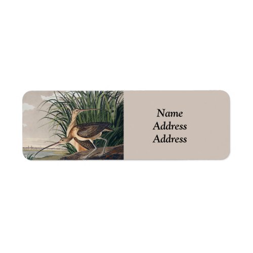 Audubon Long_Billed Curlew Bird Label