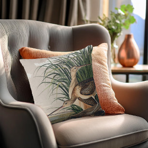 Audubon Long-Billed Curlew Bird Throw Pillow