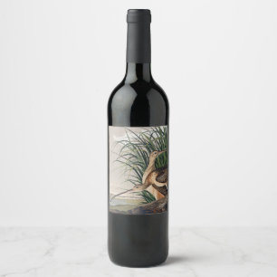 Audubon Long-Billed Curlew Bird Wine Label