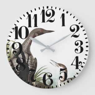 Audubon Loon Birds Wildlife Animal Wall Clock